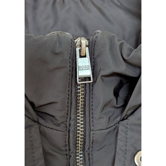 Boss Hugo Boss Men's M Black Mixed Media Hybrid Hooded Jacket - Picture 8 of 9